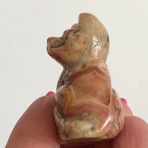 Natural Crazy Lace Agate Kitty - Picture 8 of 11